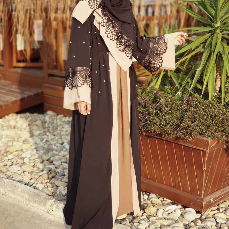 두바이 카프탄 기모노 아바야 터키 이슬람 가디건 히잡 드레스, 미국 이슬람 의류 여성용 아바야 가운, 무술마네 롱그 오만